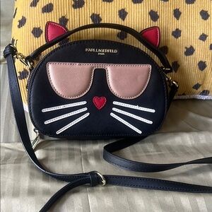 Karl Lagerfeld Playful Black and red Crossbody Bag